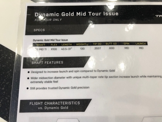 True Temper Dynamic Gold MID Tour Issue shafts　specification